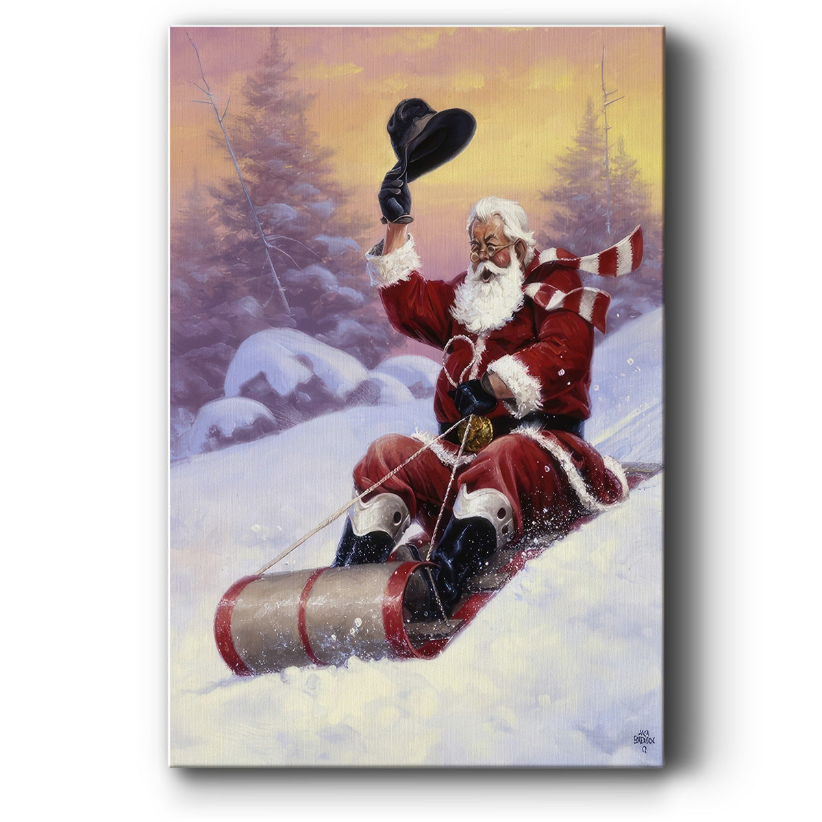 Here Comes Santa - Gallery Wrapped Canvas