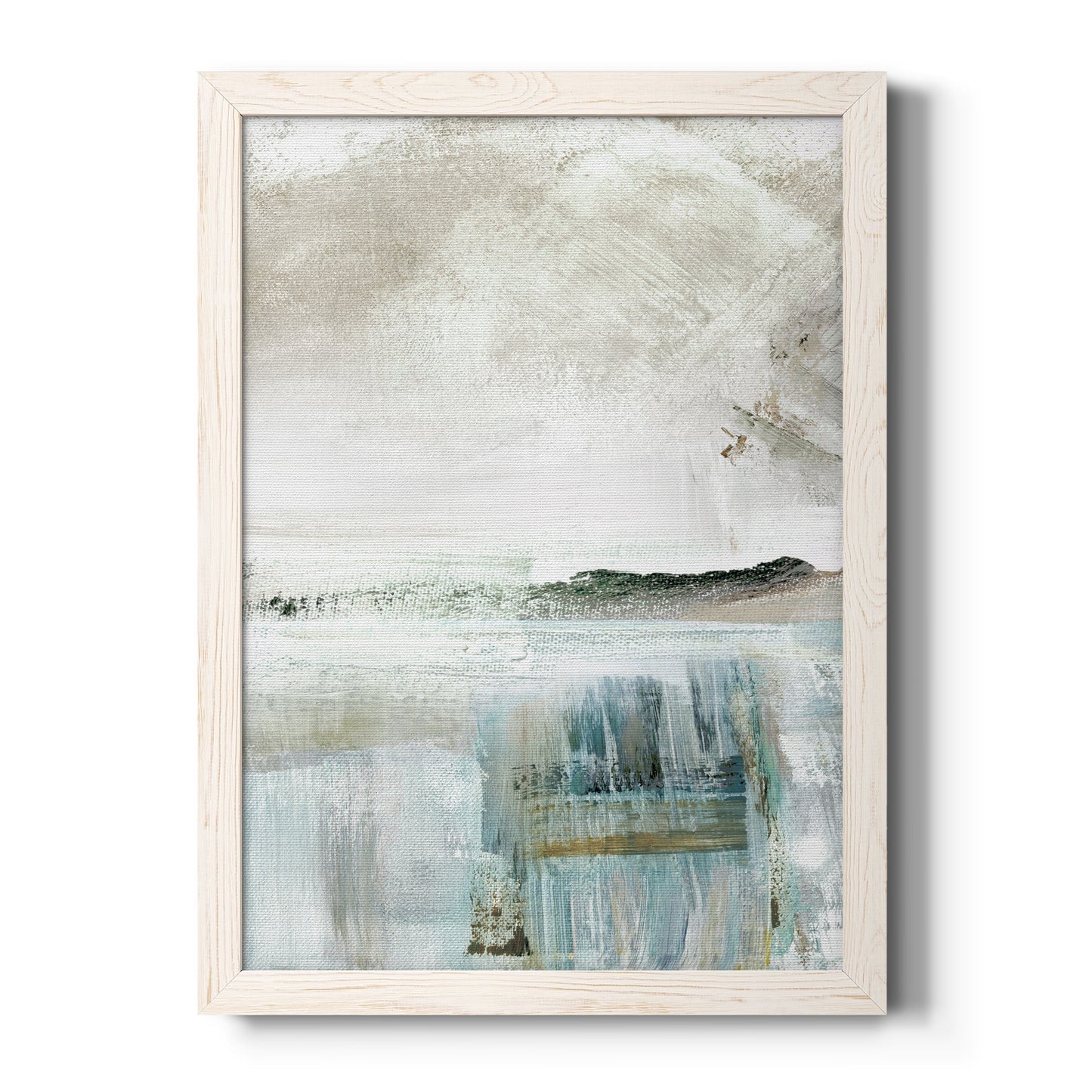 Summer Teal II - Barnwood Framed Canvas Print
