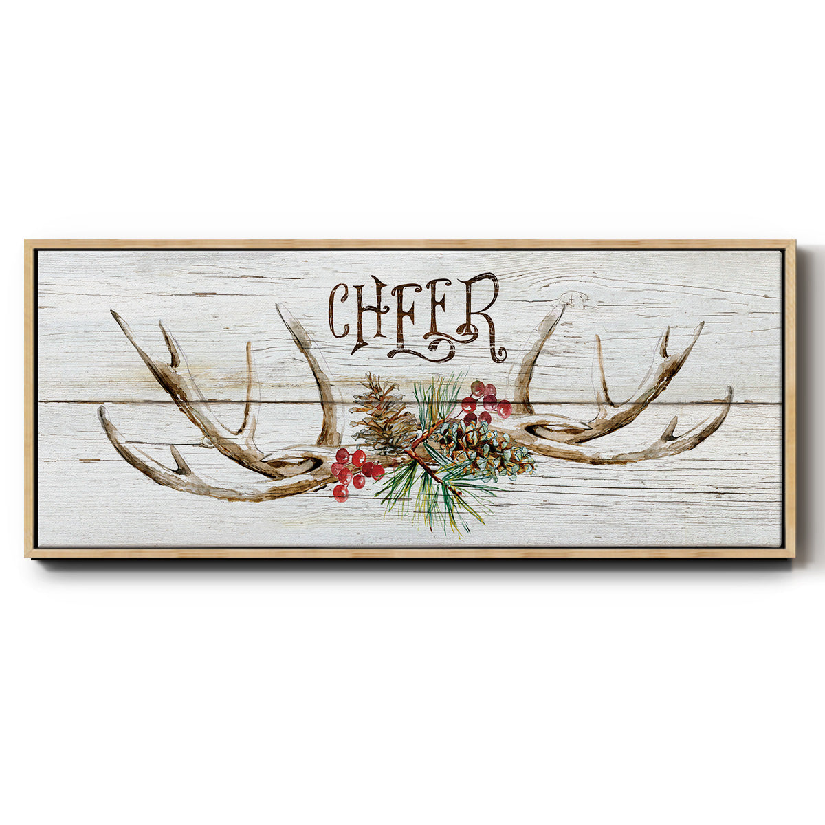 Rustic Cheer - Floater Framed Canvas Print