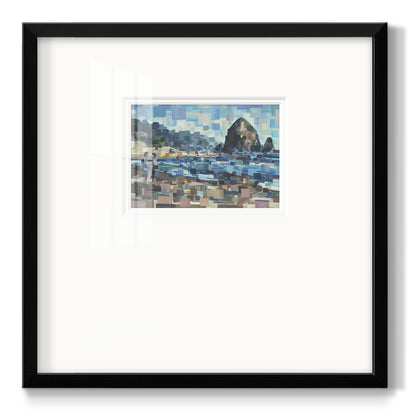 Evening in Cannon Beach - Double Matboard Framed Print
