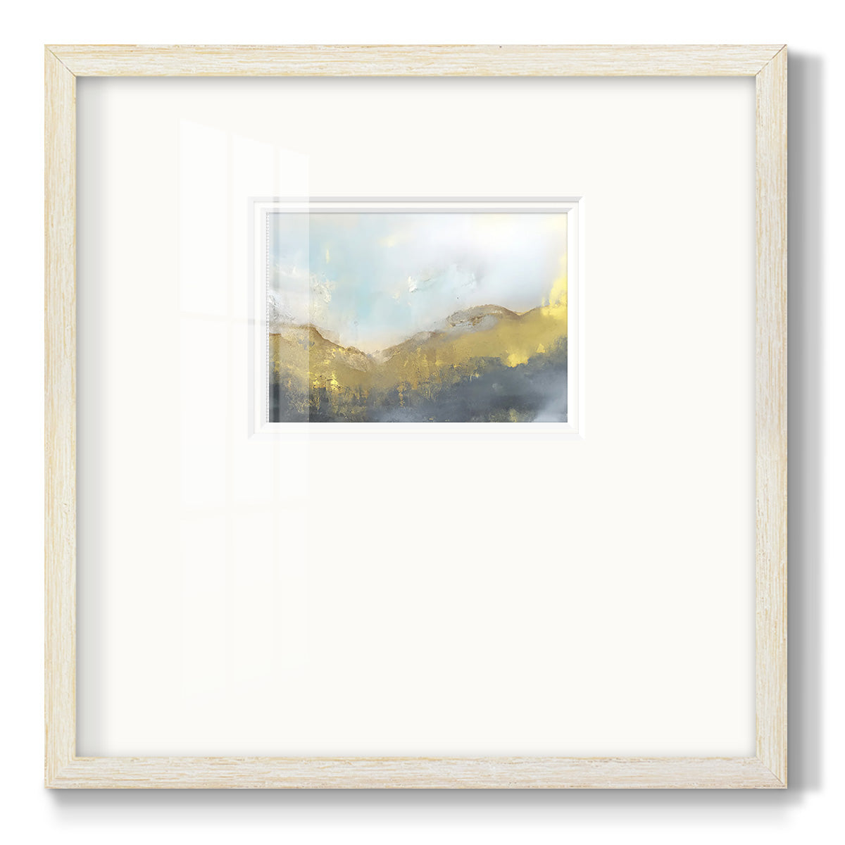 Blue and Gold Abstract IV Premium Framed Print Double Matboard