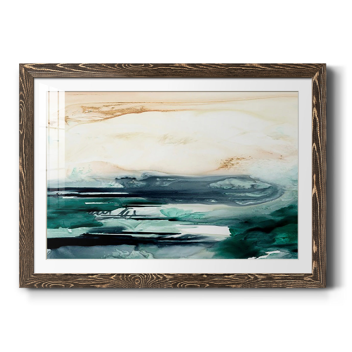 Sea Foam Flow II - Barnwood Framed Art Print