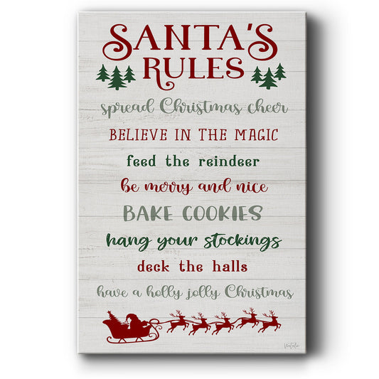 Santa's Rules - Gallery Wrapped Canvas