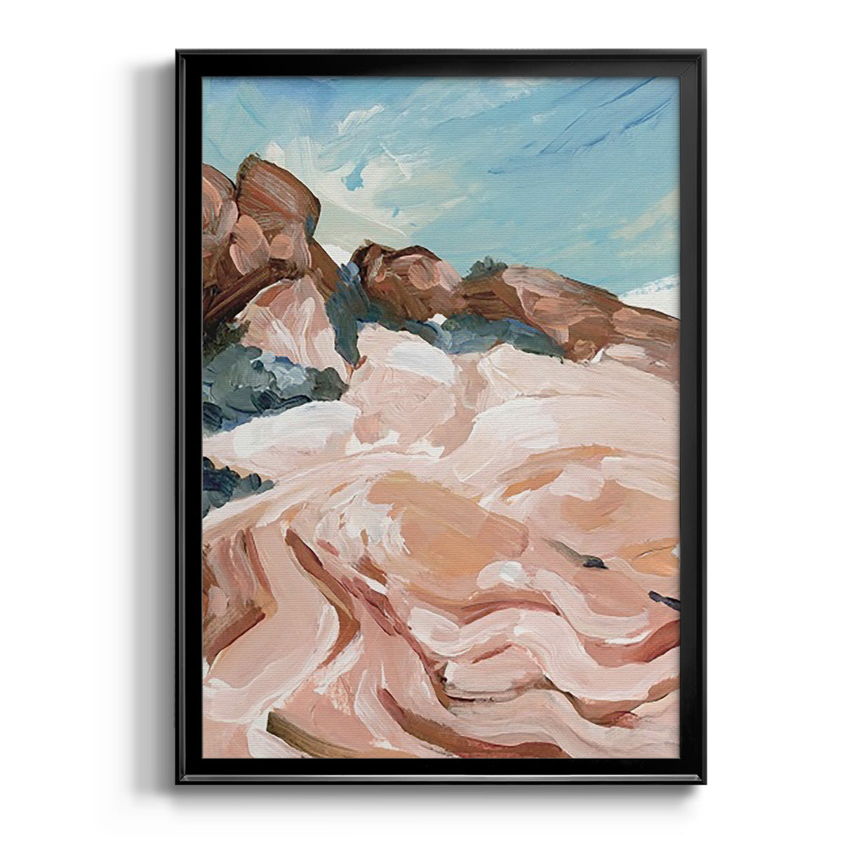 Impasto Plateau I - Modern Framed Canvas Print