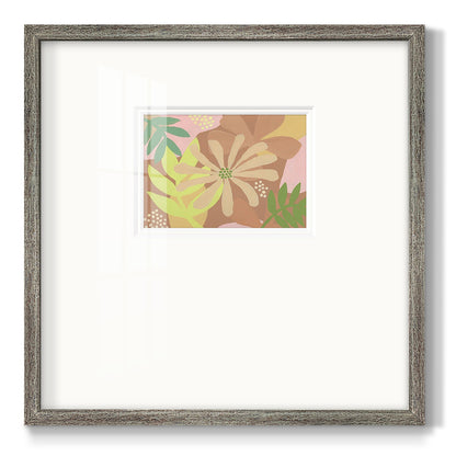 Neutral Blooms II Premium Framed Print Double Matboard