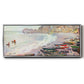 Étretat, the Beach and La Porte d'Amont - Floater Framed Canvas Print