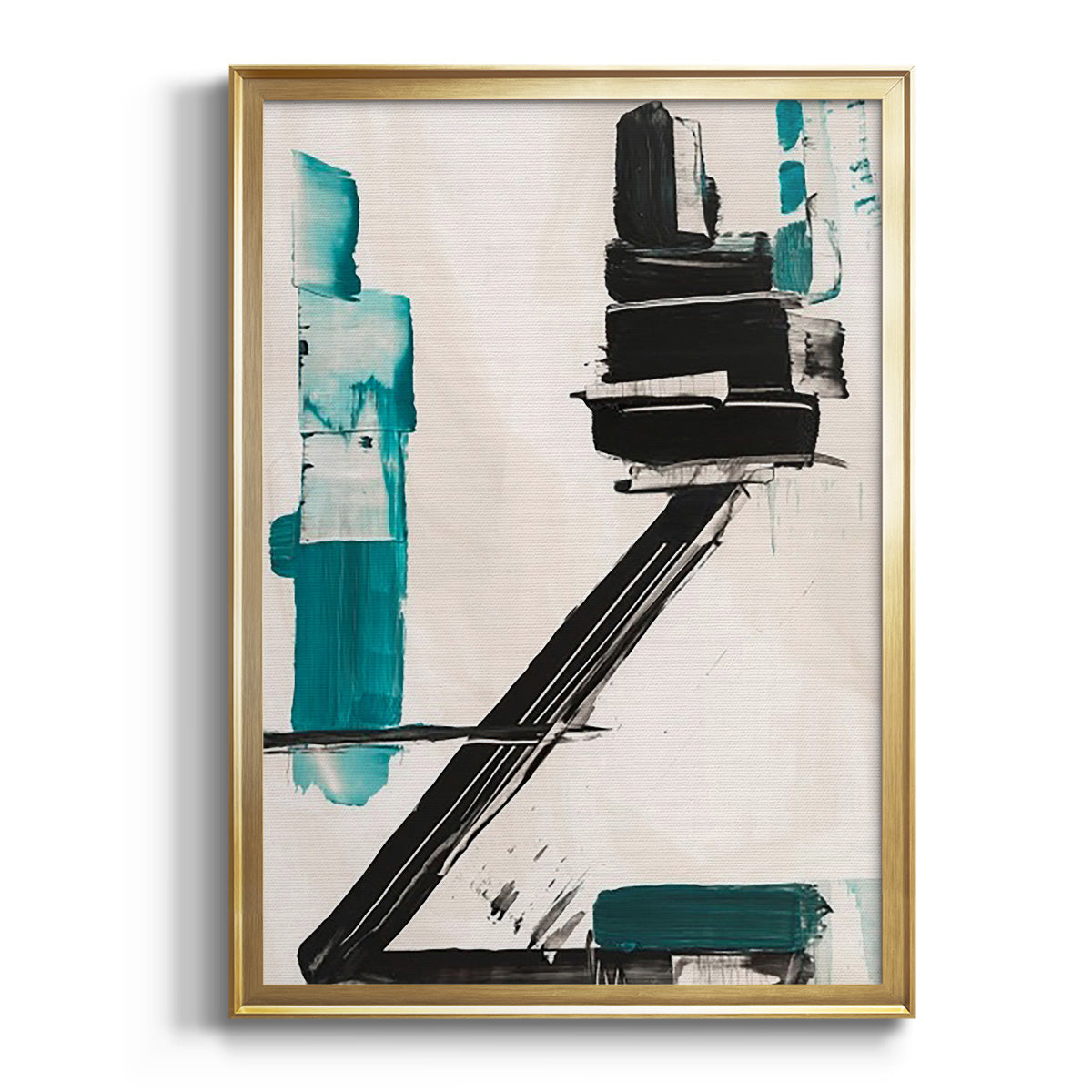 Geometry Notes IV - Modern Framed Canvas Print