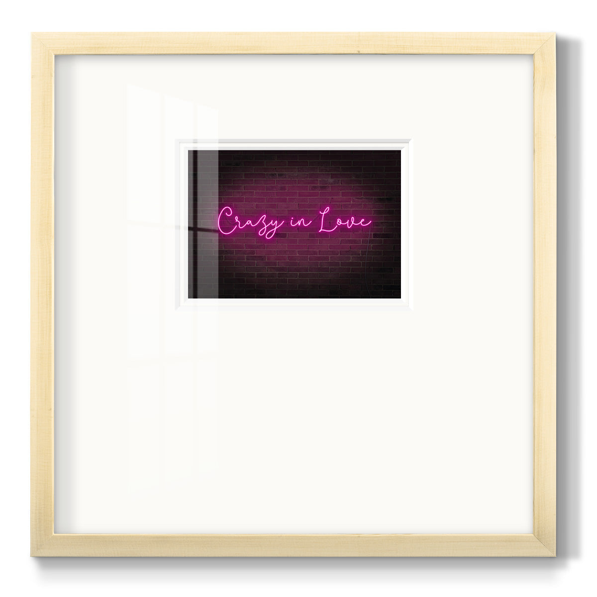 Neon Love II Premium Framed Print Double Matboard