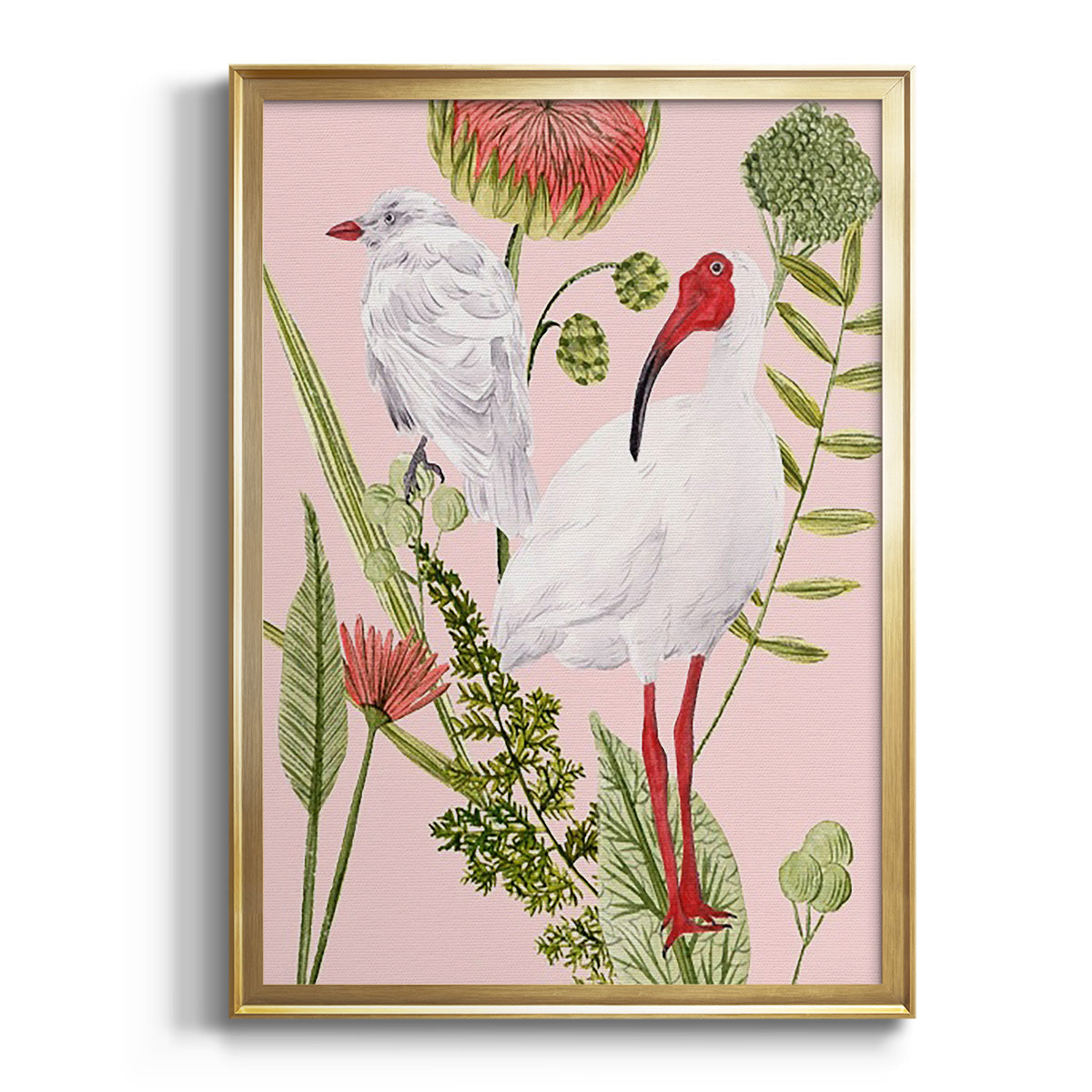 Birds in Motion II - Modern Framed Canvas Print