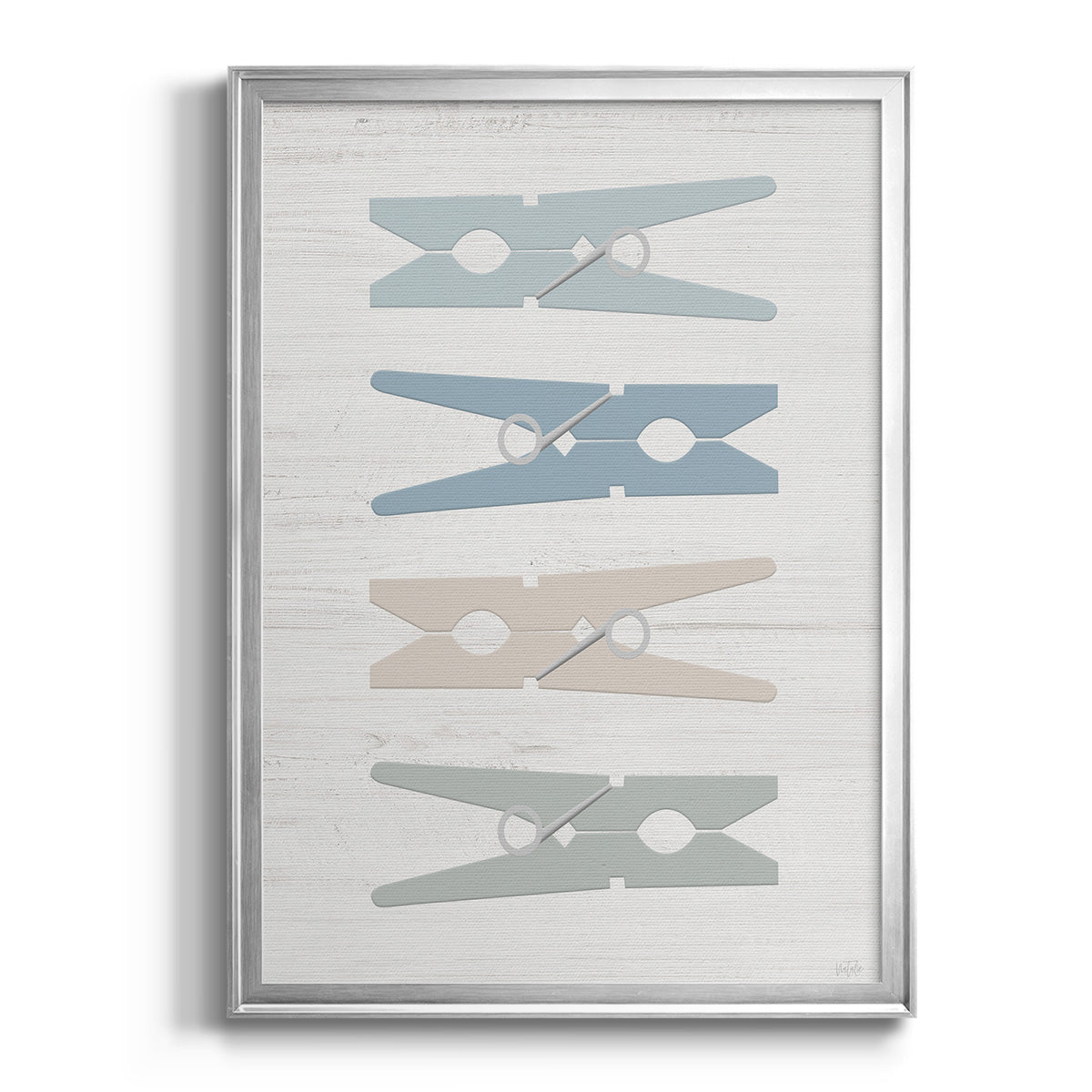 Laundry Pins - Modern Framed Canvas Print