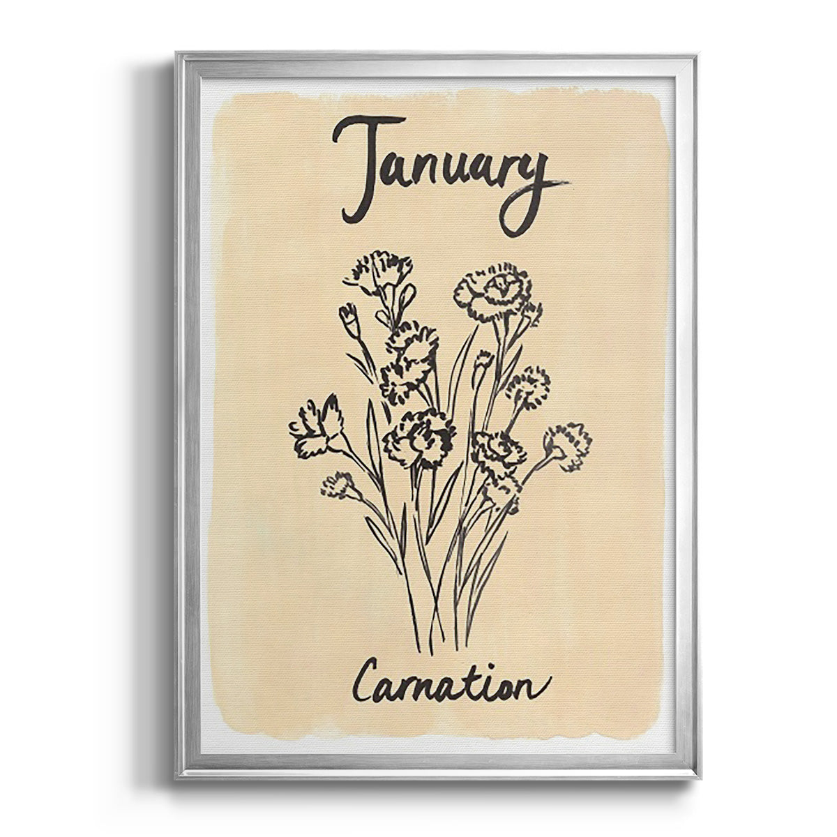 Birth Month I - Modern Framed Canvas Print
