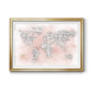 Pink Cheetah Map - Modern Framed Art Print