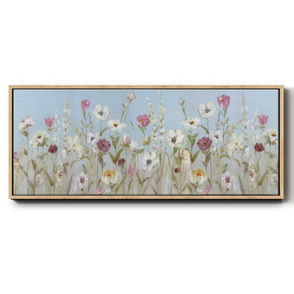 Meadow Spring Blooms - Floater Framed Canvas Print