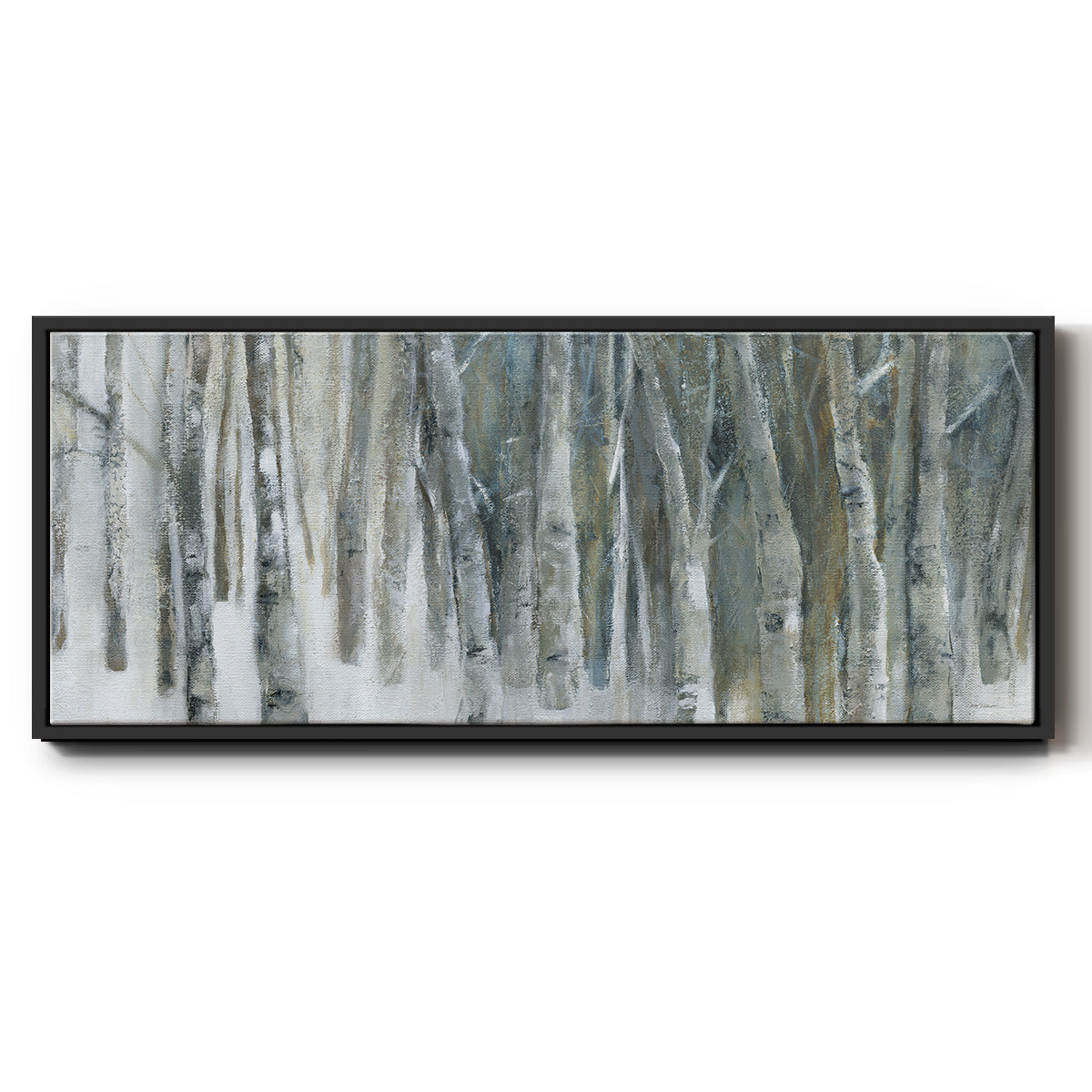 Banff Birch Grove - Floater Framed Canvas Print