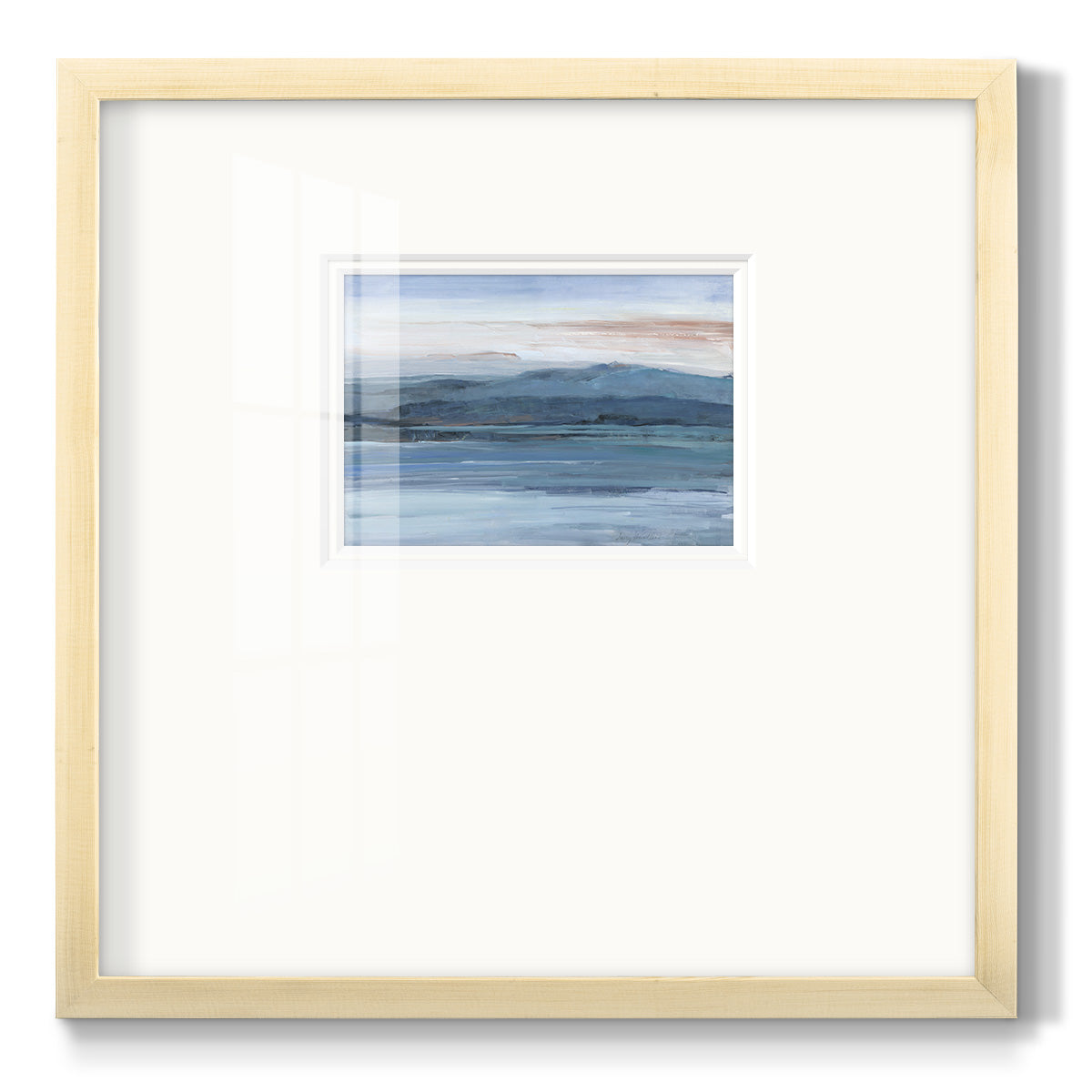 Across The Lake - Double Matboard Framed Print