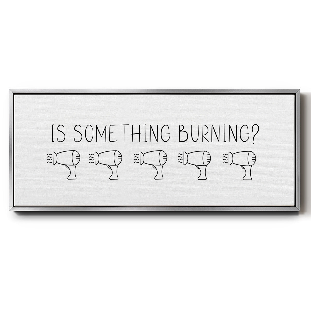 Is Something Burning? - Floater Framed Canvas Print