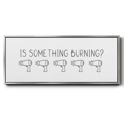Is Something Burning? - Floater Framed Canvas Print