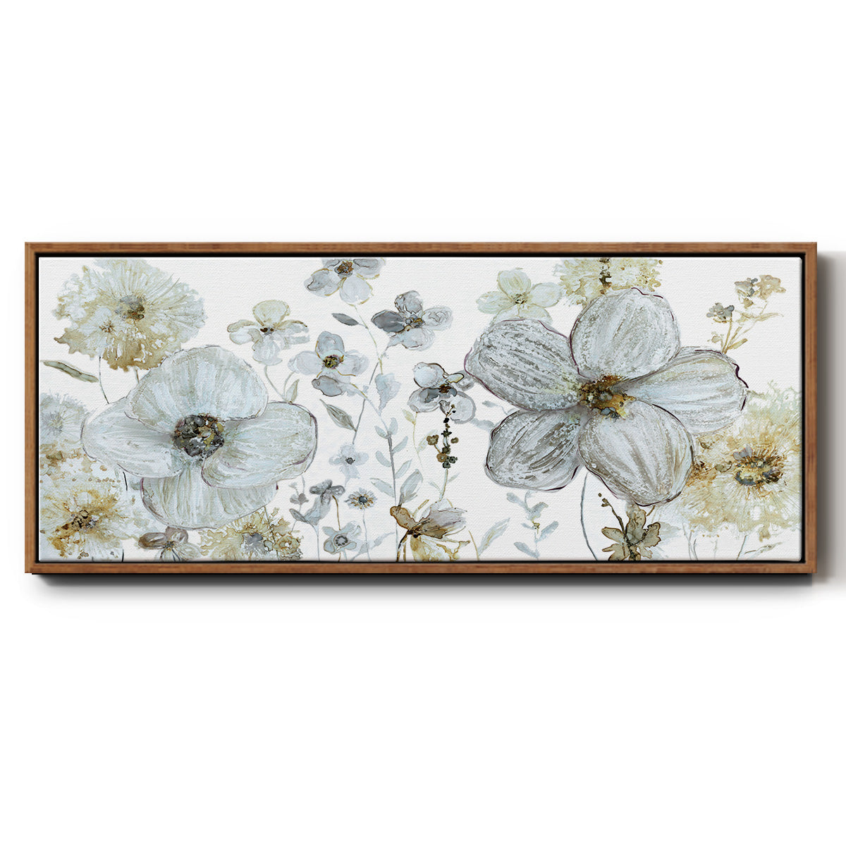 Garden Glitter III - Floater Framed Canvas Print