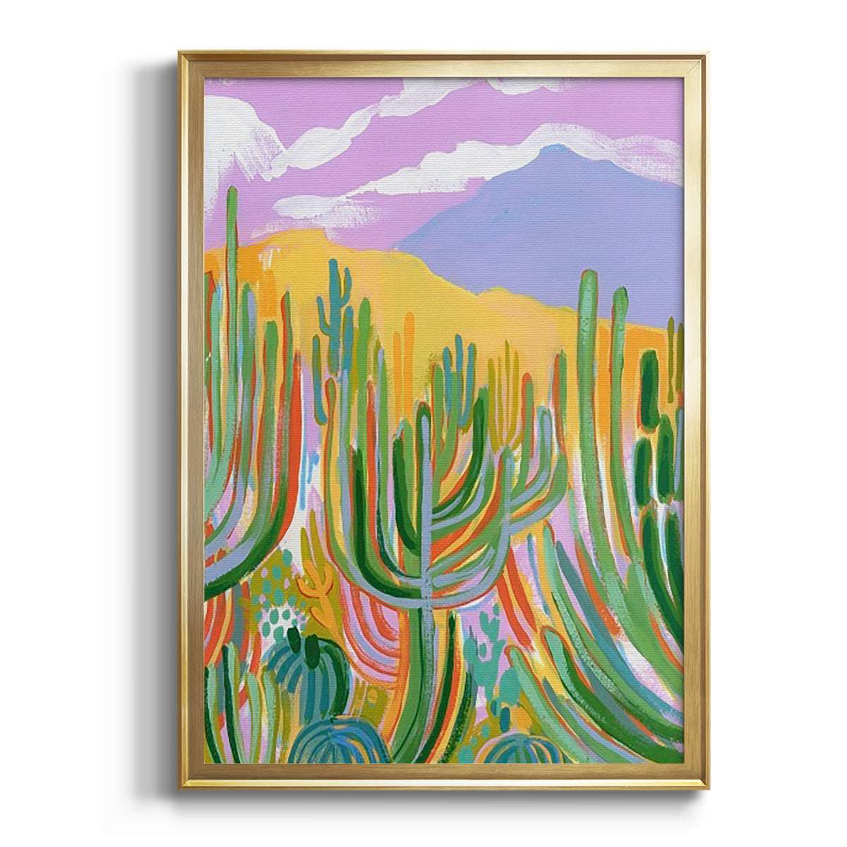 Lavender Desert I - Modern Framed Canvas Print