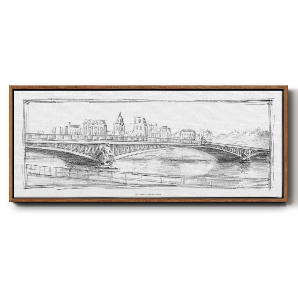 Pont Mirabeau - Floater Framed Canvas Print