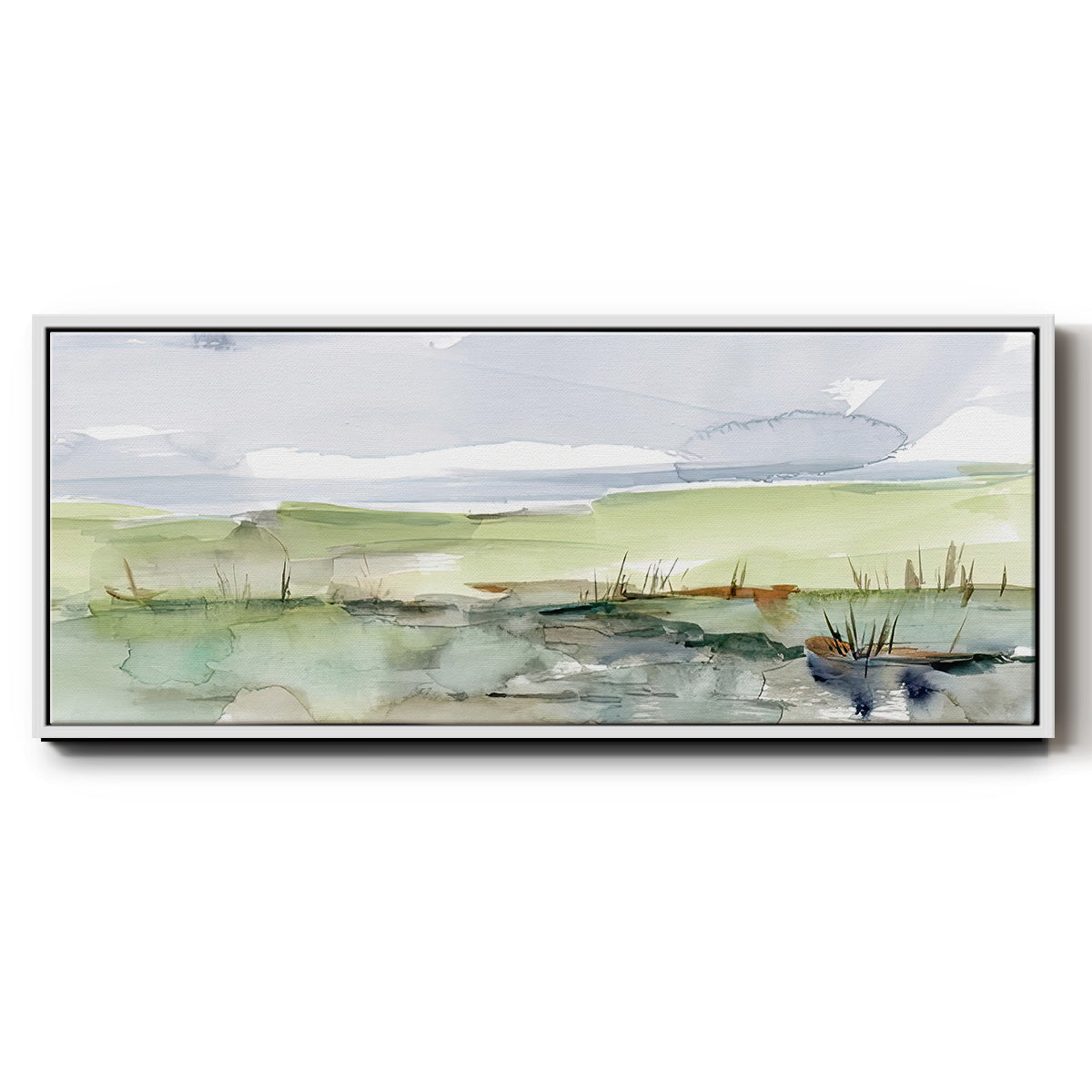 Pastel Inlet II - Floater Framed Canvas Print