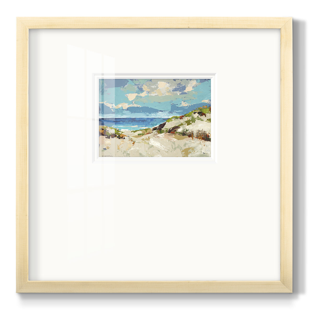 Dunes I- Premium Framed Print Double Matboard