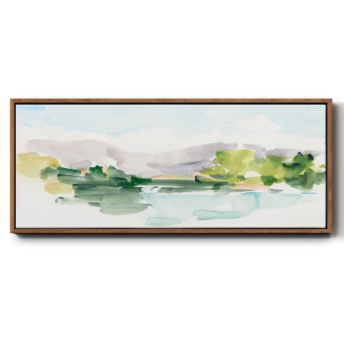 Tangerine Sunset II - Floater Framed Canvas Print