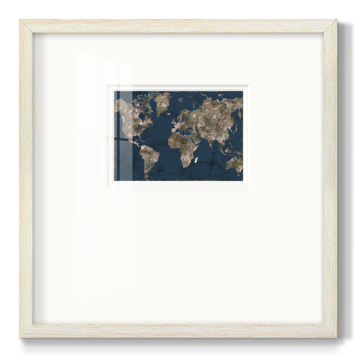 Navy Atlas Premium Framed Print Double Matboard