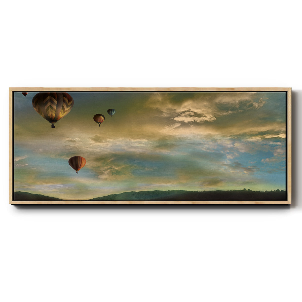 Sunset Rendezvous - Floater Framed Canvas Print