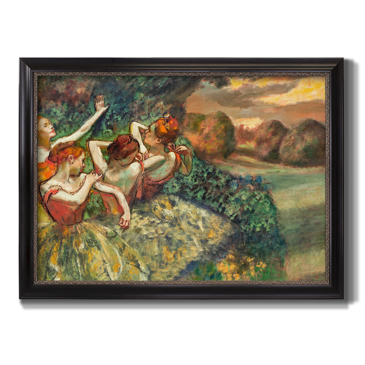 Four Dancers - Ornate Framed Canvas Print