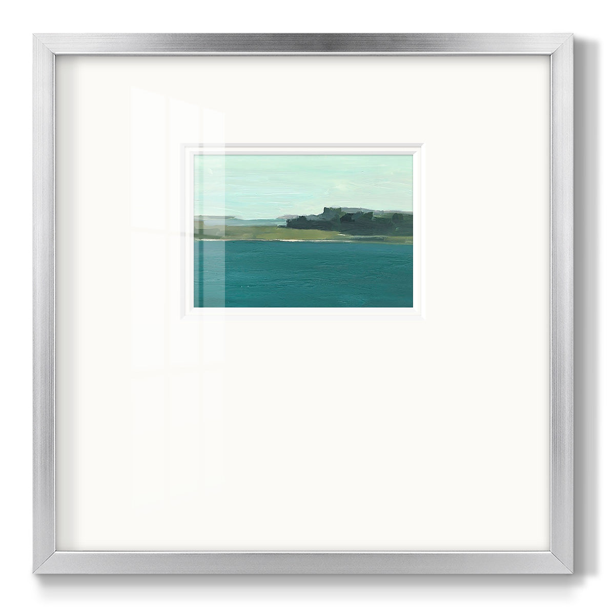 Calming Lake View II - Double Matboard Framed Print