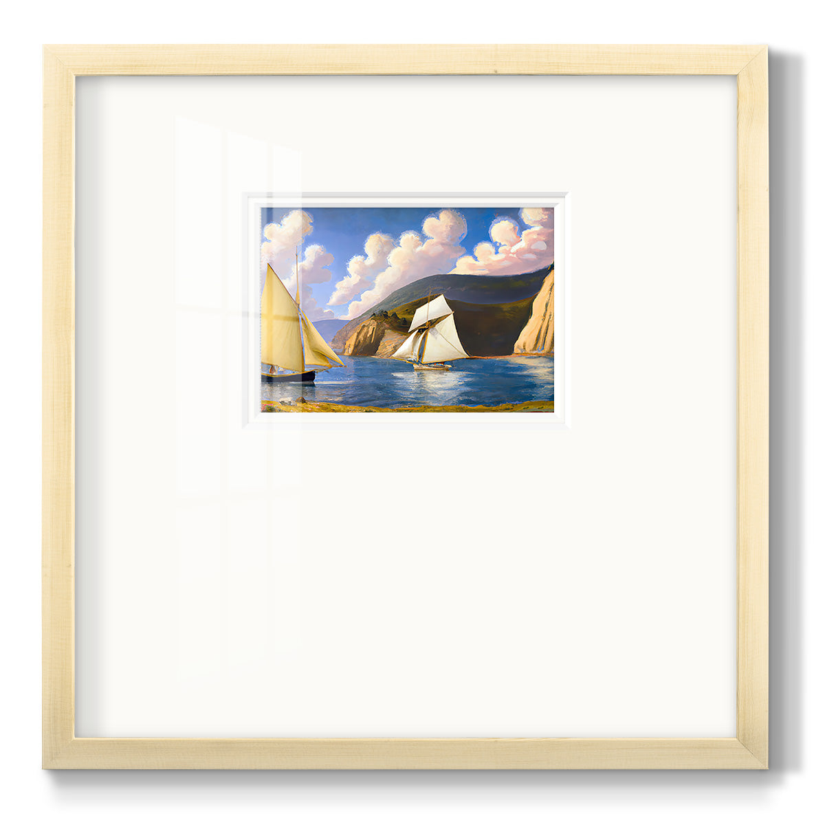 Golden Sail Valley - Double Matboard Framed Print