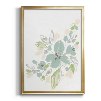 Seafoam Petals II - Modern Framed Canvas Print