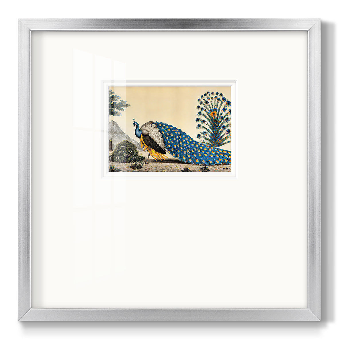 Peacock Plum Premium Framed Print Double Matboard