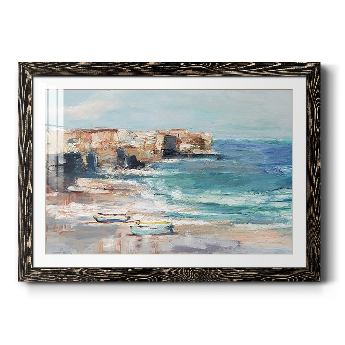 Sea Cliff Study I - Barnwood Framed Art Print