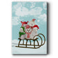 Christmas Christmas Owl Sled - Gallery Wrapped Canvas