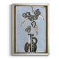 Graphic Flowers in Vase I - Modern Framed Canvas Print