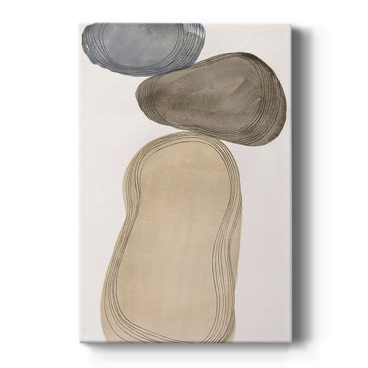 River Rocks Contour I Premium Gallery Wrapped Canvas - Ready to Hang