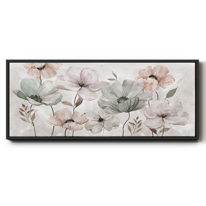 Blushing Garden - Floater Framed Canvas Print