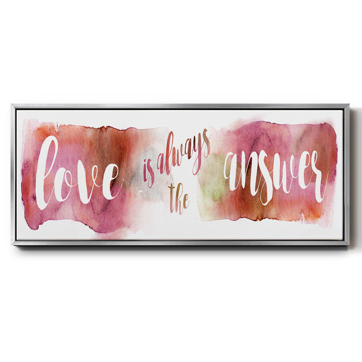 Love is the Answer - Floater Framed Canvas Print