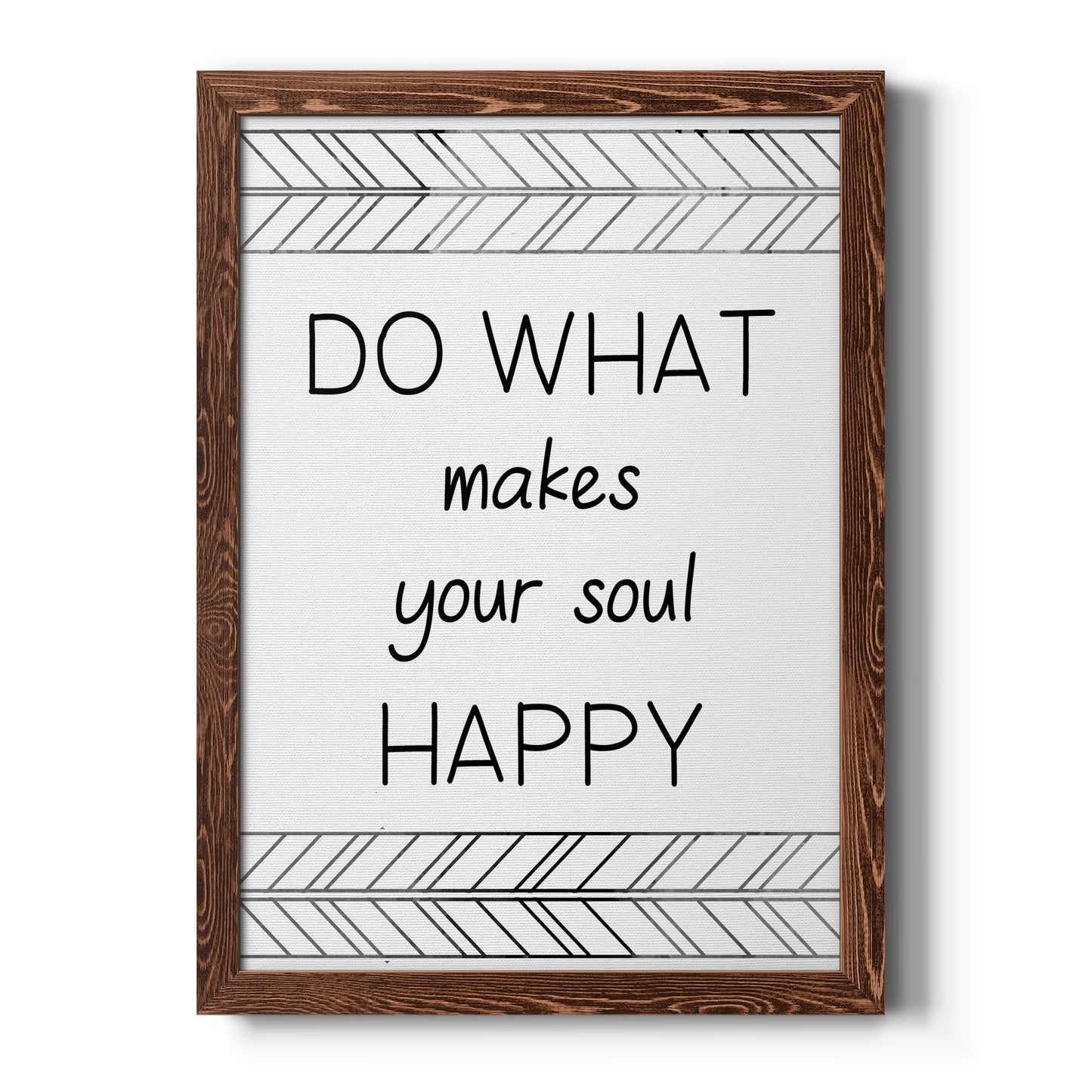 Your Soul Happy - Barnwood Framed Canvas Print