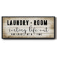 Laundry Room - Floater Framed Canvas Print