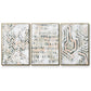 Sand Glyphs I - Framed Premium Gallery Wrapped Canvas L Frame 3 Piece Set - Ready to Hang