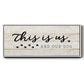 This is Us and the Dog - Floater Framed Canvas Print