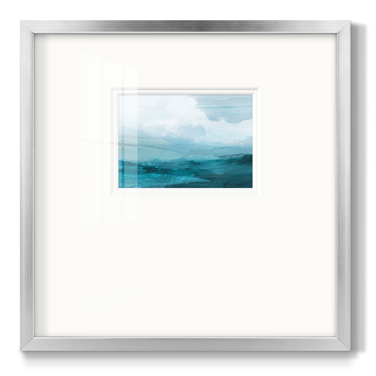 Azure Rising IV - Double Matboard Framed Print
