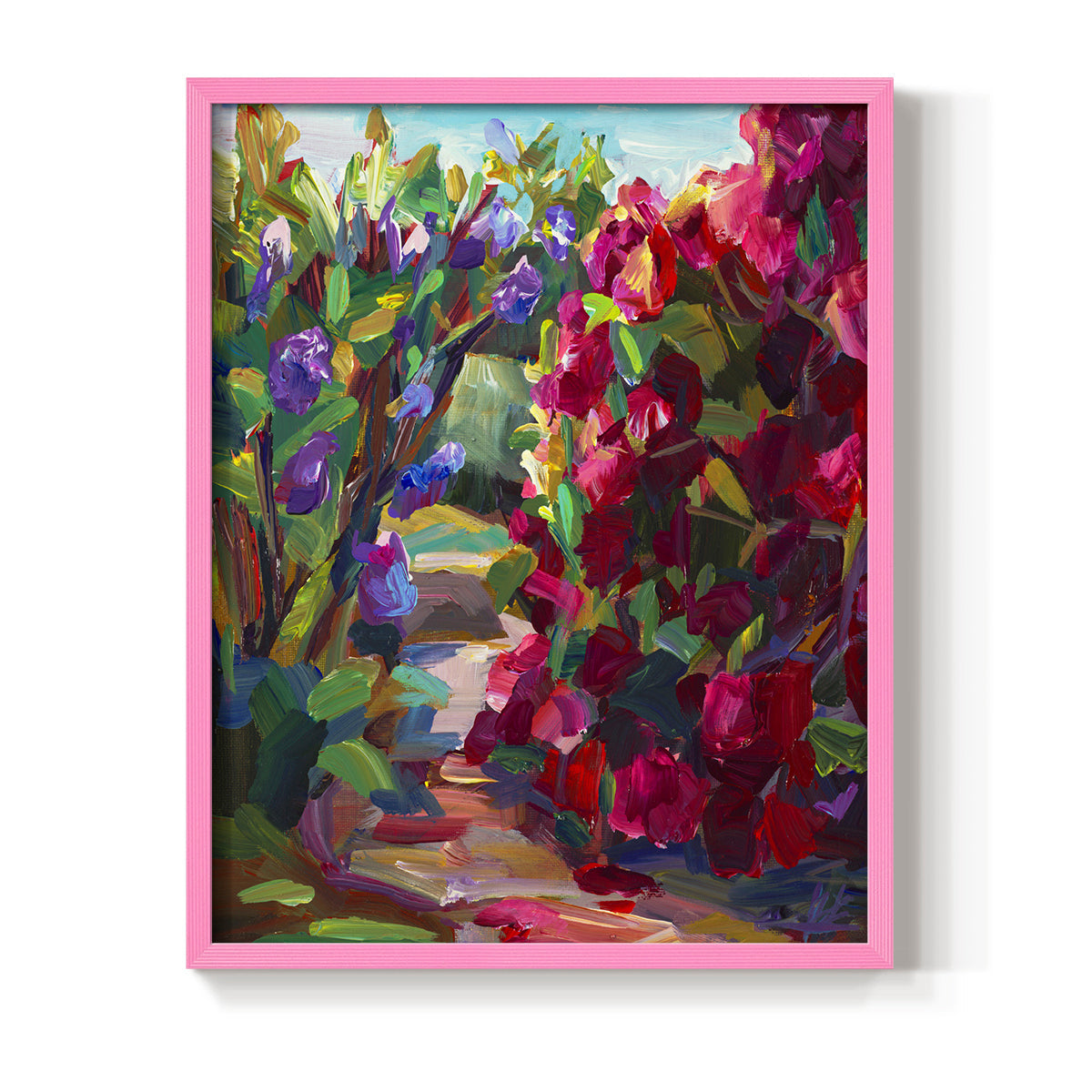 Lilacs & Rhodies - Restickable Framed Art Print