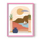 Paper Scene III - Restickable Framed Art Print