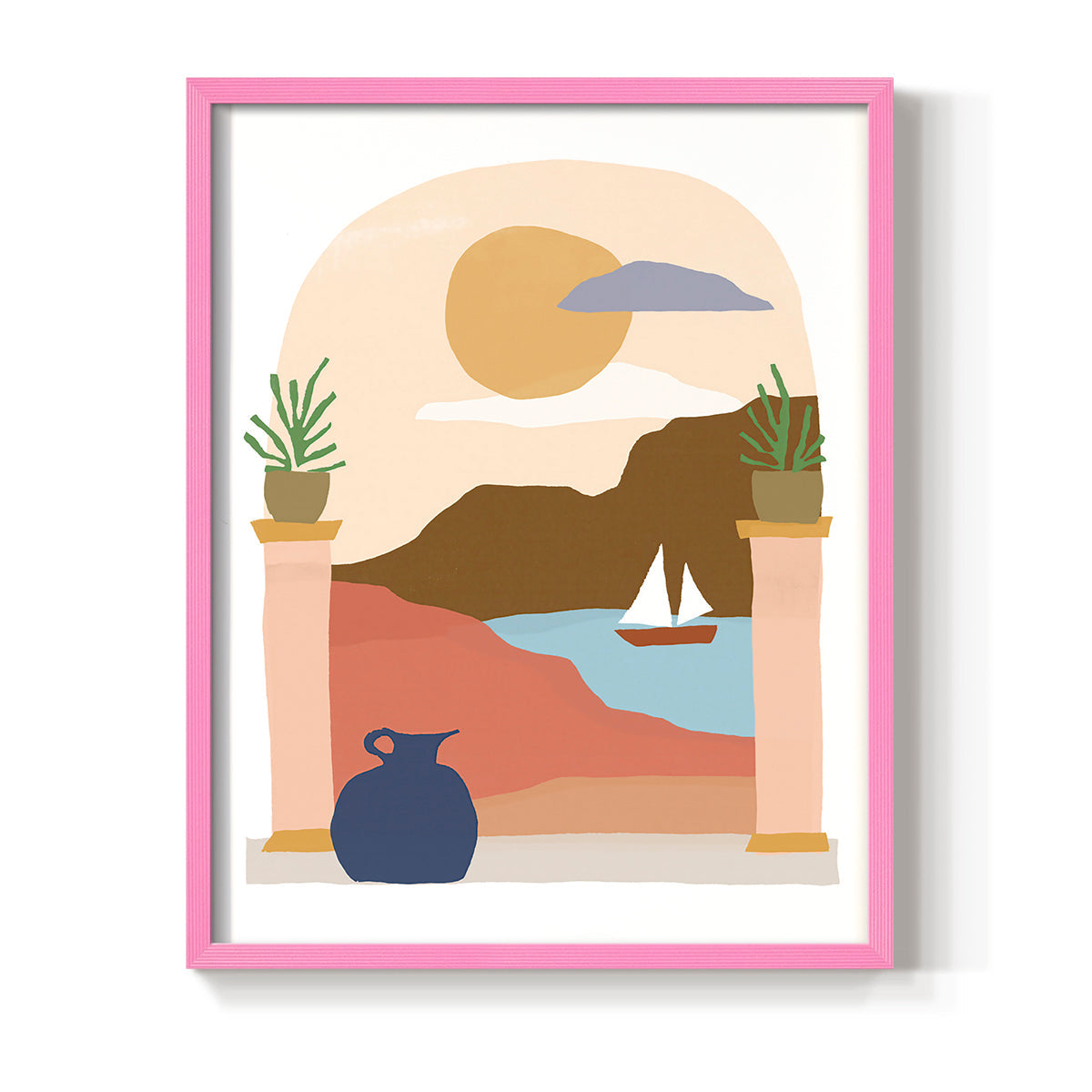Paper Scene III - Restickable Framed Art Print