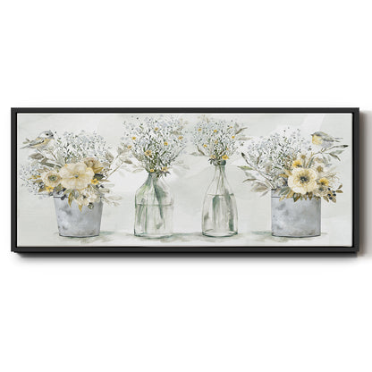 Farmhouse Bouquets - Floater Framed Canvas Print