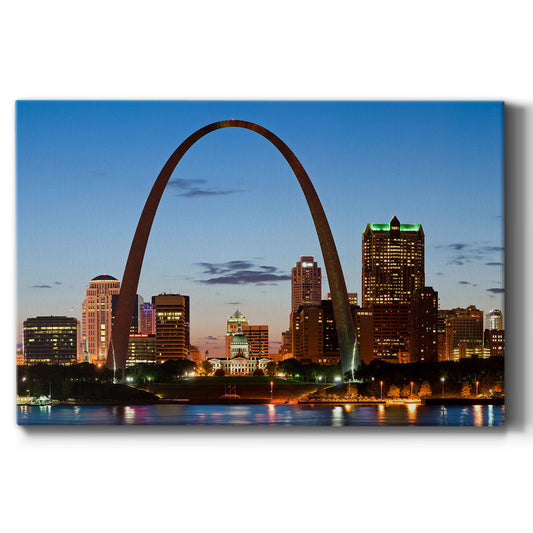 St. Louis Downtown with Gateway Arch - Canvas Art Print